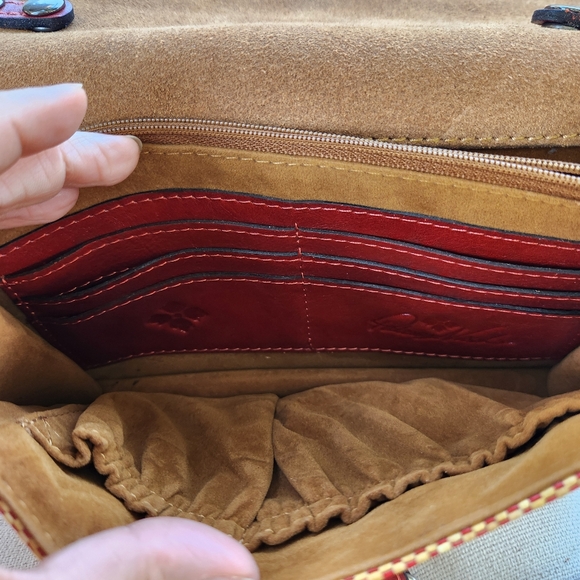 Patrica Nash Laurentina Italian Fine Straw Red Leather Crossbody Shoulder Bag - Picture 14 of 15